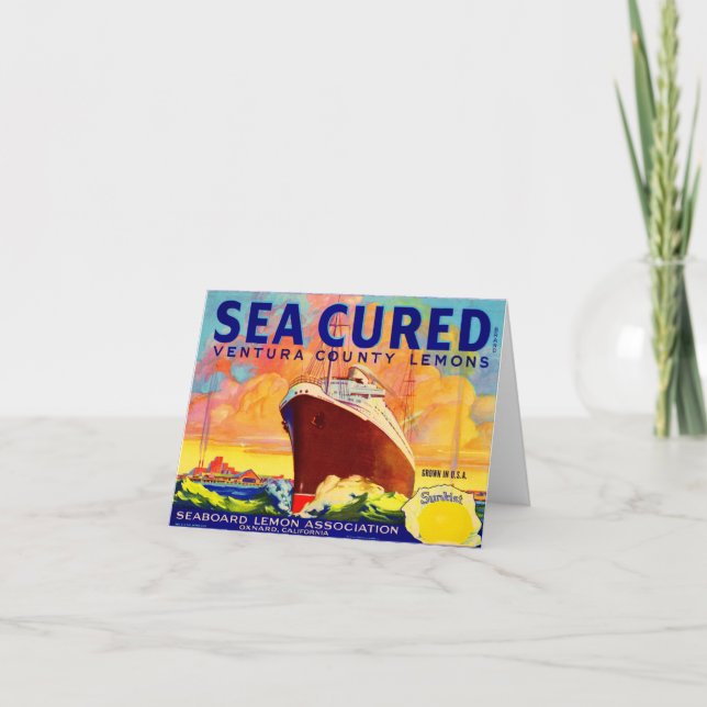 Câble de citrons de marque Sea-Cured étiquette (Devant)