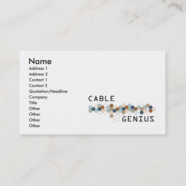 Cable Genius Business Card (Front)