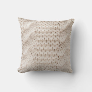 Cable Knit Pattern  Throw Pillow