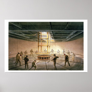 Cable passing out of one of the tanks on board the poster