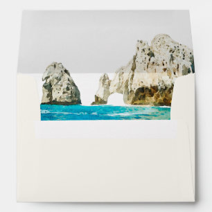 CABO MEXICO Enveloppe Tropical Beach Coast Cream E