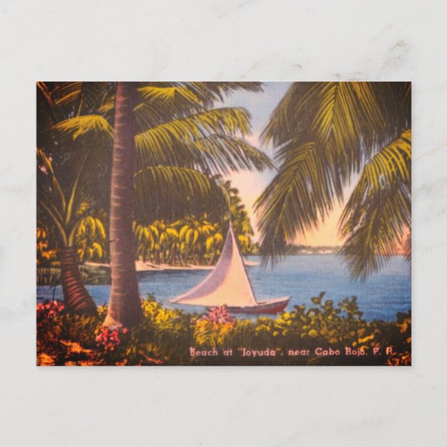 Cabo Rojo, Puerto Rico - Beach at Joyuda Postcard (Front)