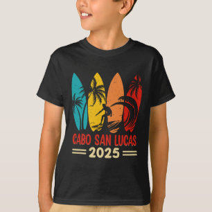 Cabo San Lucas 2025 Trip Tropical Palm Tree Surf S T-Shirt