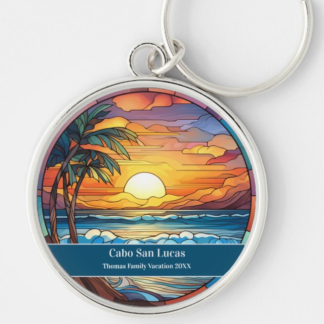 Cabo San Lucas Beach Vacation Keychain (Front)