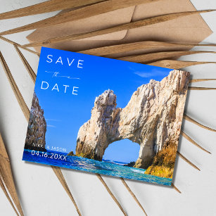Cabo San Lucas Destination Wedding Save the Date Announcement Postcard