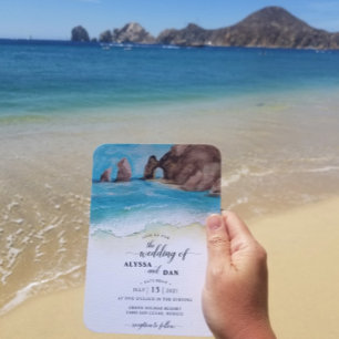 Cabo San Lucas El Arco Destination Wedding Invitation