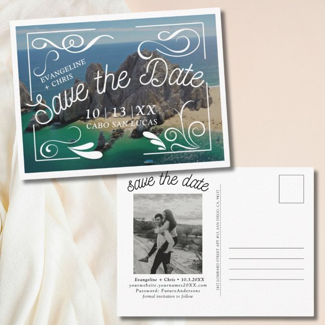 Cabo San Lucas Mariage Enregistrer la date Carte p (Cabo San Lucas Save the Date Postcard)