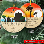 Cabo San Lucas Mexico Arch Vintage retro Sunset Ceramic Ornament<br><div class="desc">Cabo San Lucas Mexico This design is for all lovers of fishing in Cabo San Lucas, especially Sailfish. You can also give it as a gift on Christmas, birthday or on any occasion Excellent gift idea for friend, girl, cousin, brother, or immigrant sister who loves Mexico. Great souvenir for anyone...</div>
