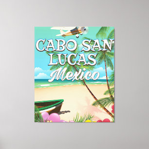 Cabo San Lucas Mexico Beach poster Canvas Print