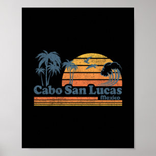 Cabo San Lucas Mexico Beach Summer Vacation Vintag Poster