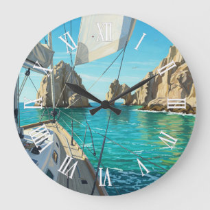Cabo San Lucas Mexico El Arco Travel Large Clock