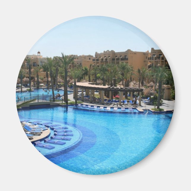 Cabo San Lucas Mexico Pool View Magnet (Front)