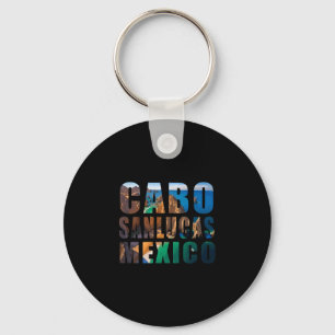 Cabo san lucas mexico summer beach palm vacation keychain
