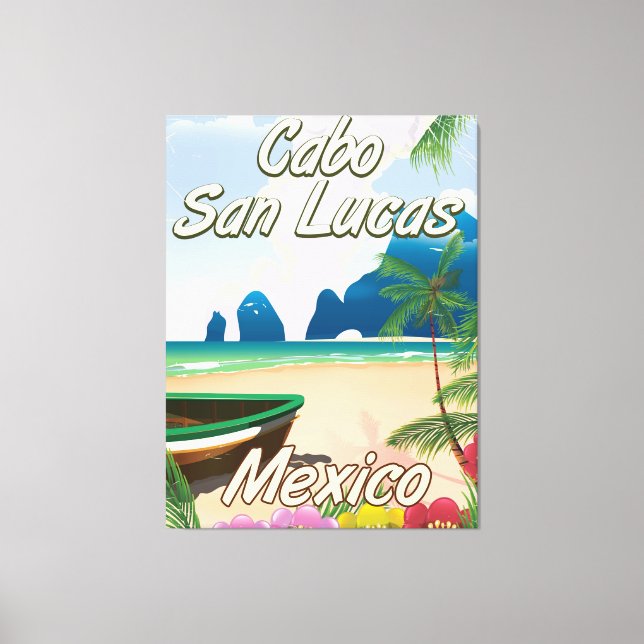 Cabo San Lucas Mexico travel poster Canvas Print (Front)