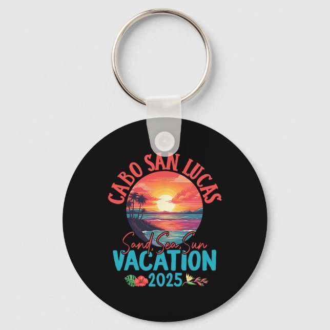 Cabo San Lucas Mexico Vacation 2025 Souvenir Match Keychain (Front)