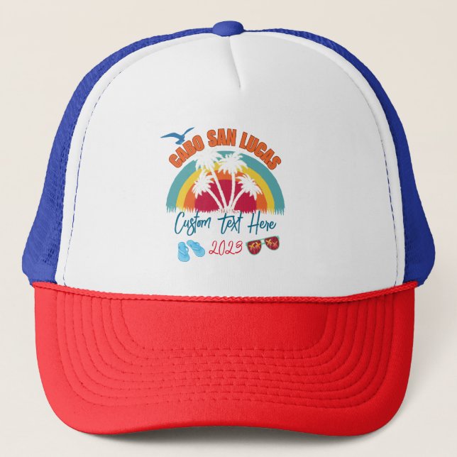 Cabo San Lucas Mexico Vacation Personalization  Trucker Hat (Front)