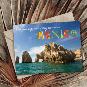 Cabo San Lucas Mexico Wedding Save the Date Announcement Postcard