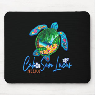 Cabo San Lucas Sea Turtle Mexico Vacation Family T Mouse Pad