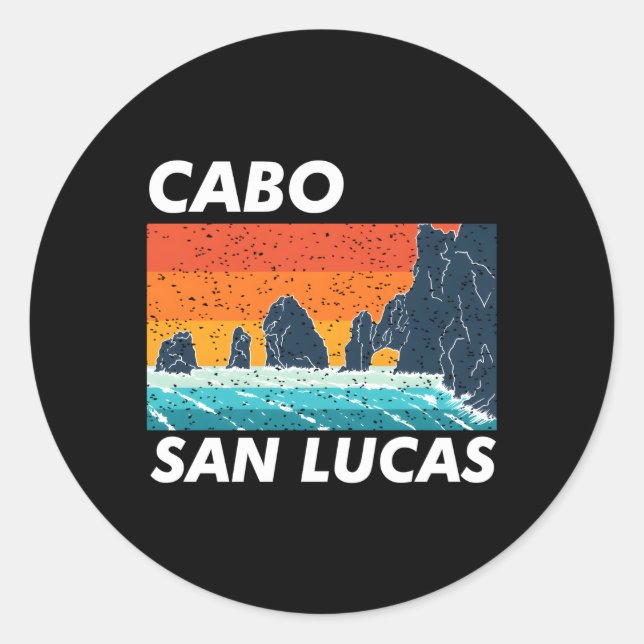 Cabo San Lucas Spring Break Mexico Baja California Classic Round Sticker (Front)