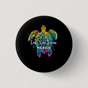 Cabo San Lucas Tie Dye Sea Turtle Matching Family  1 Inch Round Button