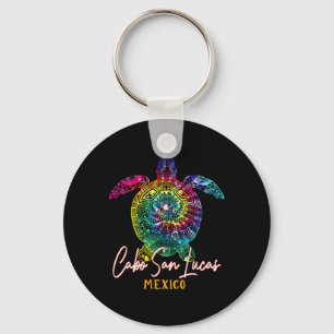 Cabo San Lucas Tie Dye Sea Turtle Matching Family  Keychain