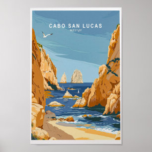 Cabo San Lucas Travel Print, Mexico Wall Art