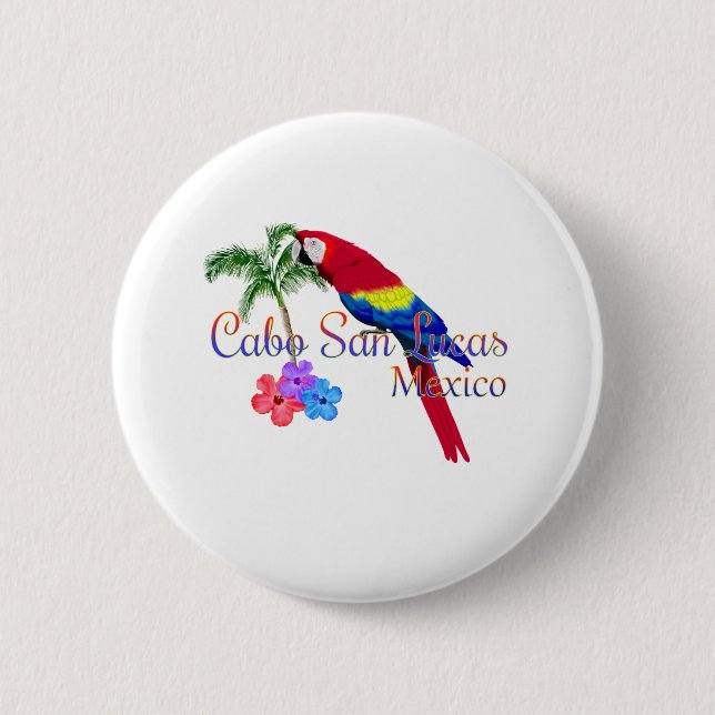 Cabo San Lucas Tropical Beach 2 Inch Round Button (Front)