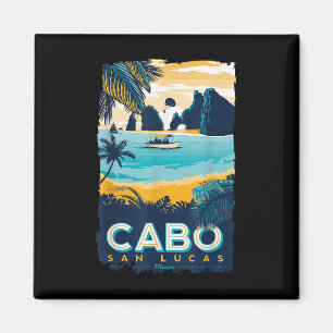 Cabo San Lucas Tropical Beach Mexico Travel Vintag Magnet