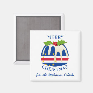 CABO VERDE Cape Festive Plum Pudding Christmas Magnet