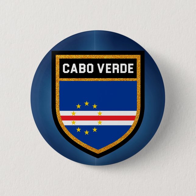Cabo Verde Flag 2 Inch Round Button (Front)