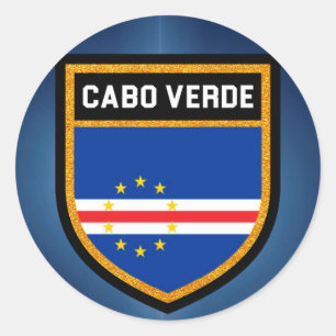 Cabo Verde Flag Classic Round Sticker
