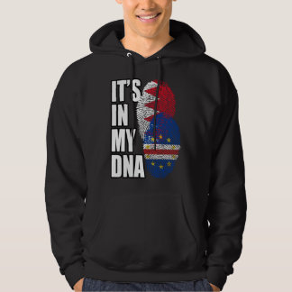 Cabo Verdean And Bahraini Mix DNA Flag Heritage Hoodie