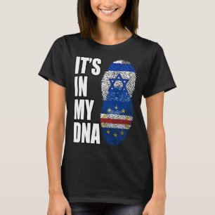 Cabo Verdean And Israeli Mix DNA Flag Heritage T-Shirt