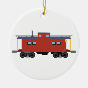 Caboose Ceramic Ornament