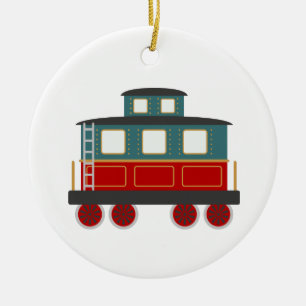 Caboose Ceramic Ornament