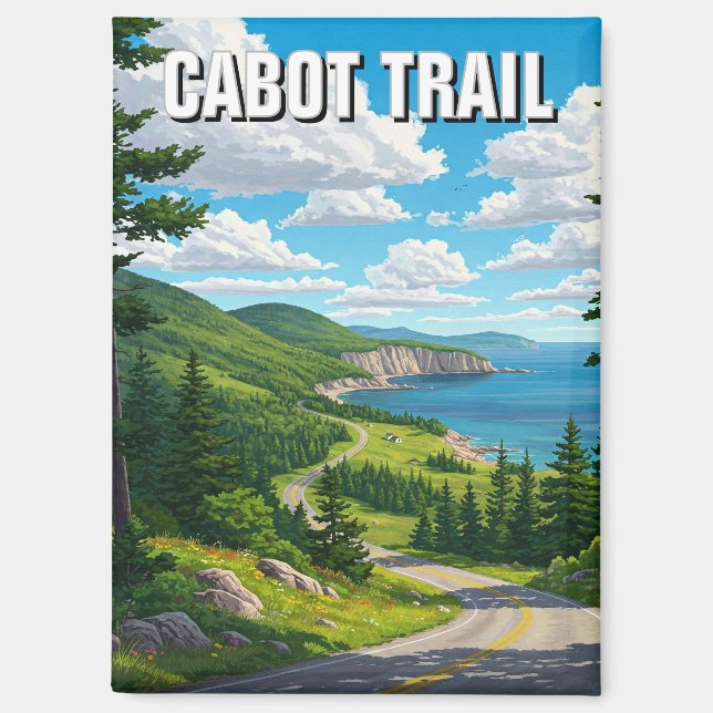 Cabot Trail Nova Scotia Canada Travel Magnet (Front)