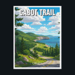 Cabot Trail Nova Scotia Canada Travel Postcard<br><div class="desc">Winding 298 km around the northern tip of Cape Breton Island, the Cabot Trail is celebrated as one of the world’s most breathtaking scenic drives. The route threads through Cape Breton Highlands National Park, where windswept moorlands give way to towering granite cliffs that plunge into the Gulf of St. Lawrence....</div>
