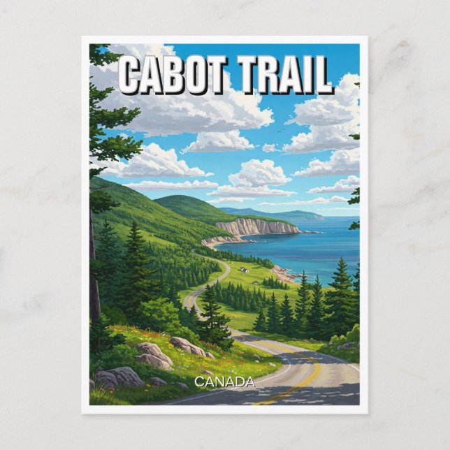Cabot Trail Nova Scotia Canada Travel Postcard (Front)
