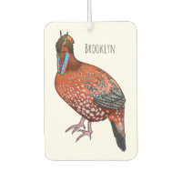 Cabot's tragopan bird cartoon illustration