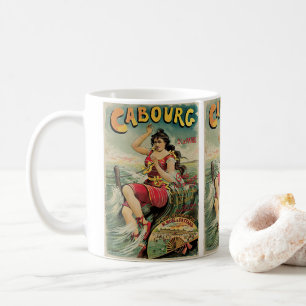 Cabourg, France Beach Resort, Vintage Travel Art Coffee Mug
