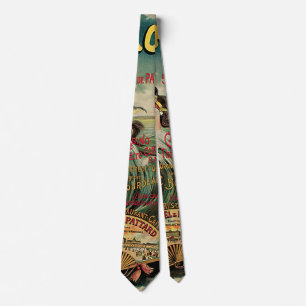 Cabourg, France Beach Resort, Vintage Travel Art Tie