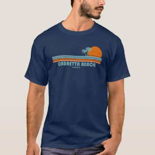Cabretta Beach Sapelo Island Georgia Sun Palm Tree T-Shirt