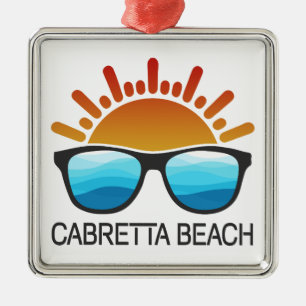 Cabretta Beach Sapelo Island Georgia Sunglasses Metal Ornament