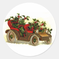 Cabriolet Filled With Holly Vintage Christmas