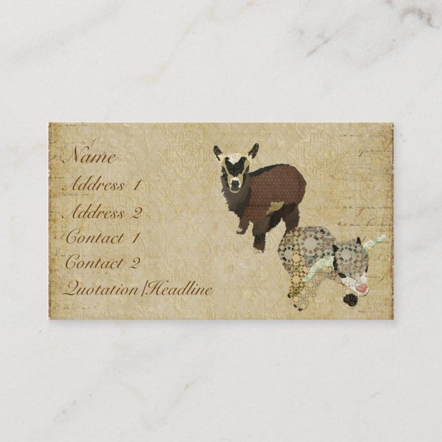 Cabrito Business Card/Tags Business Card (Front)