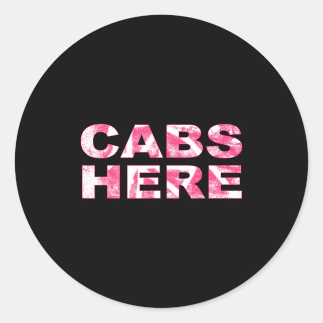 Cabs Here Gym Tan Laundry New Jersey Gtl Garden  Classic Round Sticker (Front)