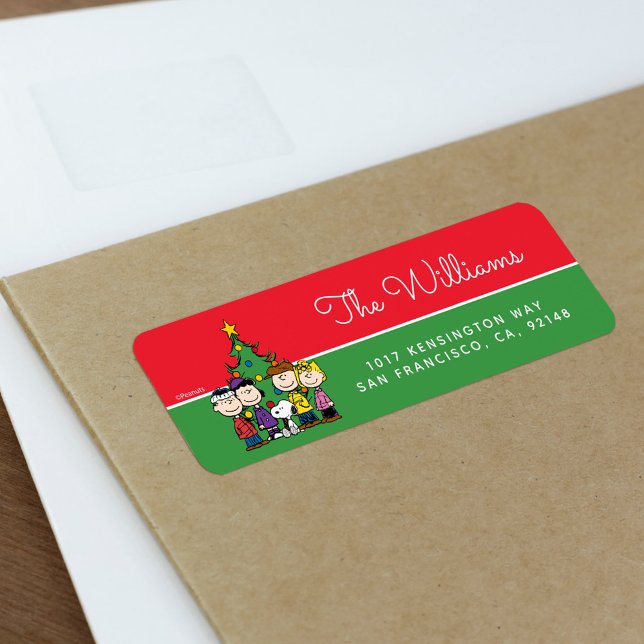cacahuètes | La Bande autour de l'arbre de Noël (Label on envelope)