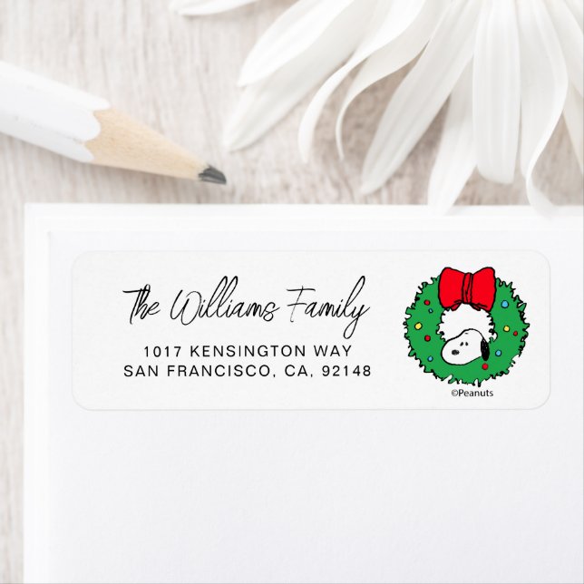 cacahuètes | Snoopy Christmas Wreath & Bow (En situation)