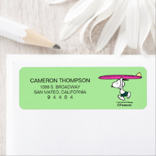 cacahuètes Snoopy Courir sur le Surf