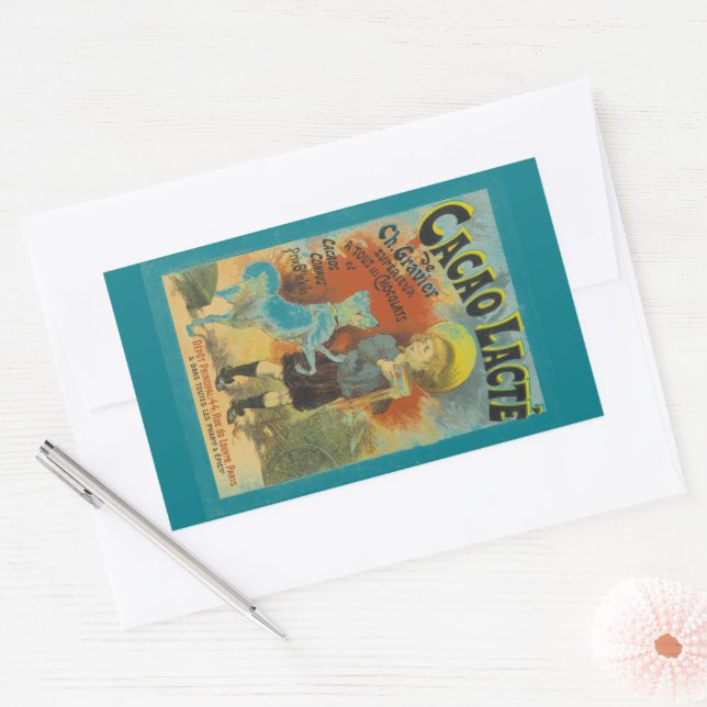 Cacao Lacte Aus Tous Le Choclat Chocolate French R Sticker (Envelope)